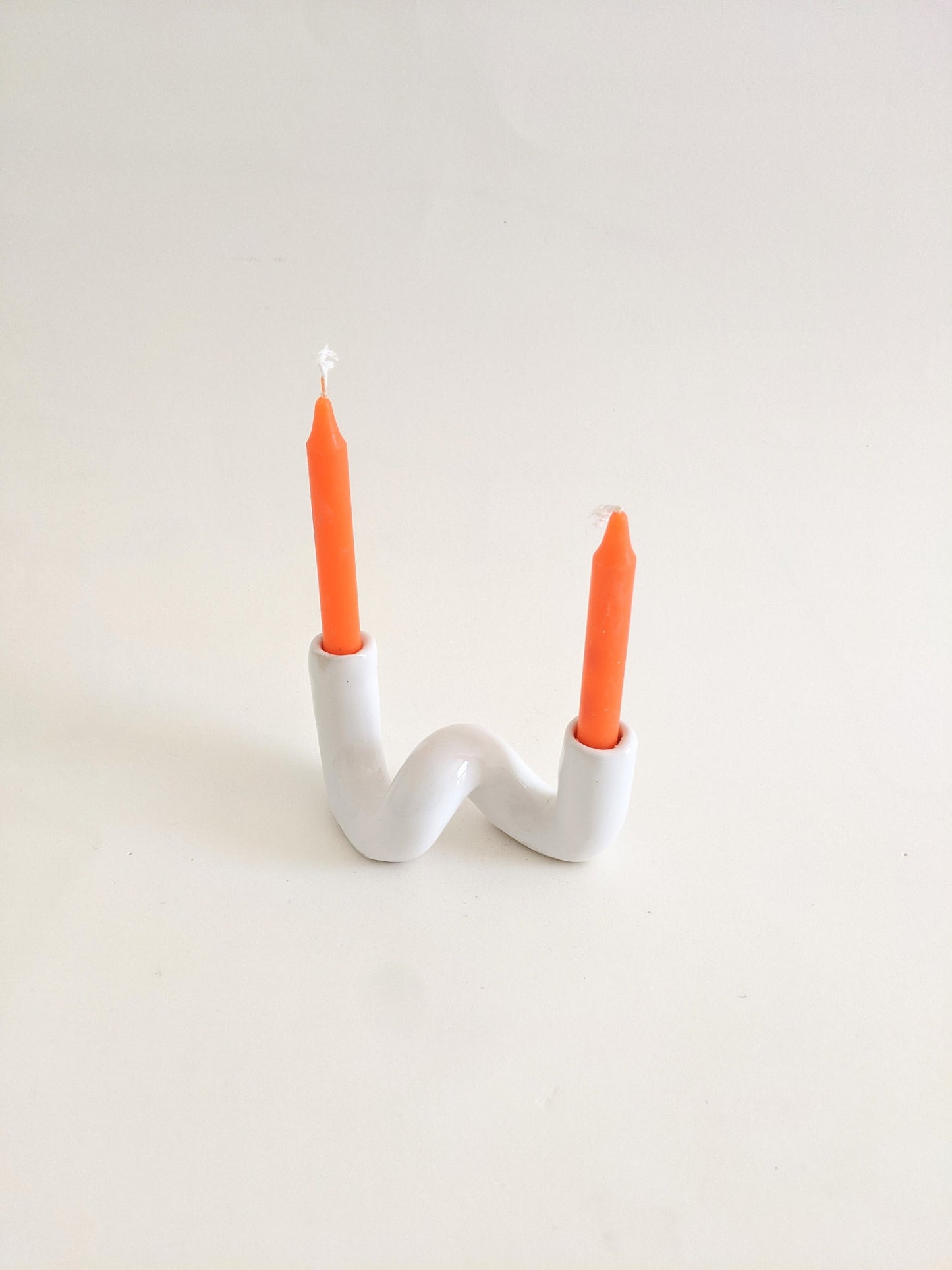 Noodle Candle Holder - White