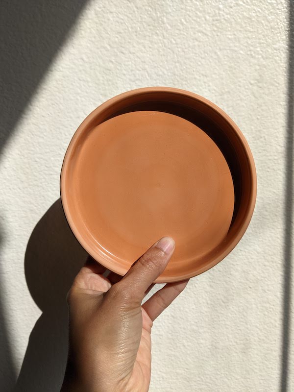 terracotta planter with saucer Terracotta Planter with Flat Saucer – Contra Flora